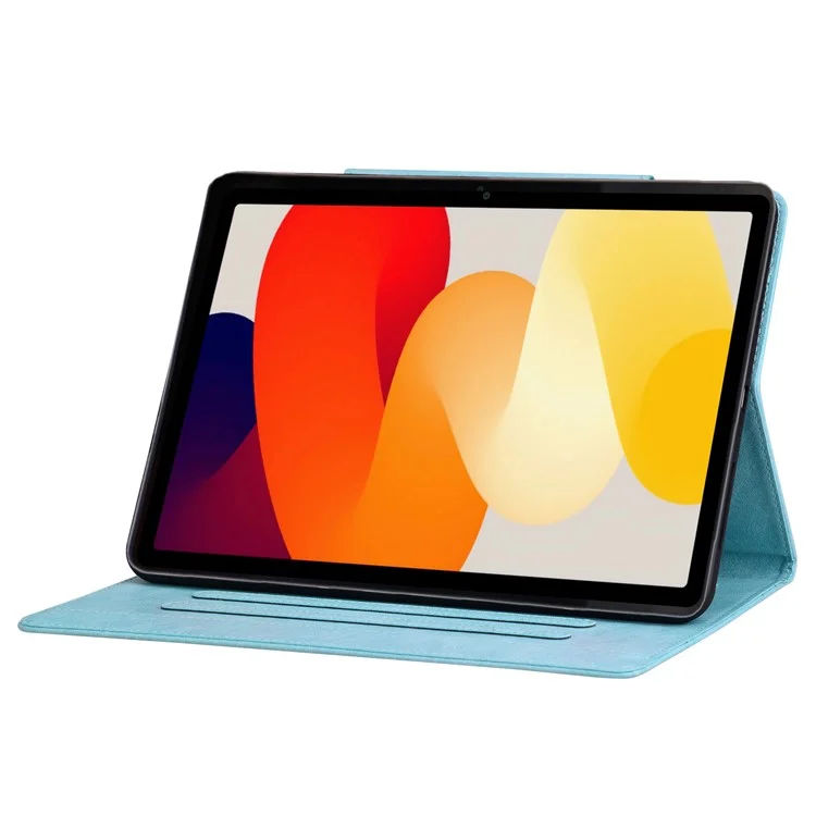 Funda de Cuero con Cierre de Hebilla de Gato para Xiaomi Redmi Pad SE - Azul Bebé