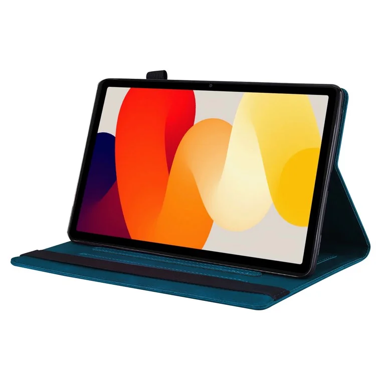 Capa para Xiaomi Redmi Pad SE em Couro PU Protetor Folio com Porta-cartões - Azul