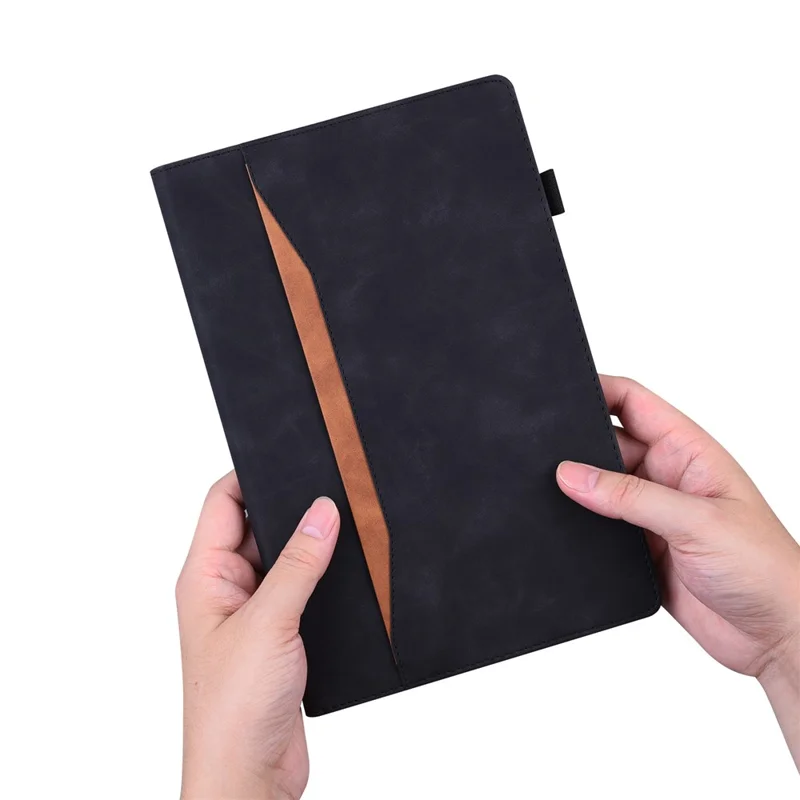 For Xiaomi Redmi Pad 2 Case PU Leather Protective Folio Tablet Cover with Card Holder - Black