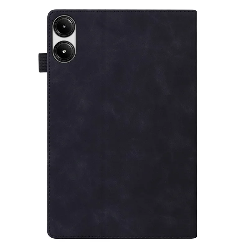 For Xiaomi Redmi Pad 2 Case PU Leather Protective Folio Tablet Cover with Card Holder - Black