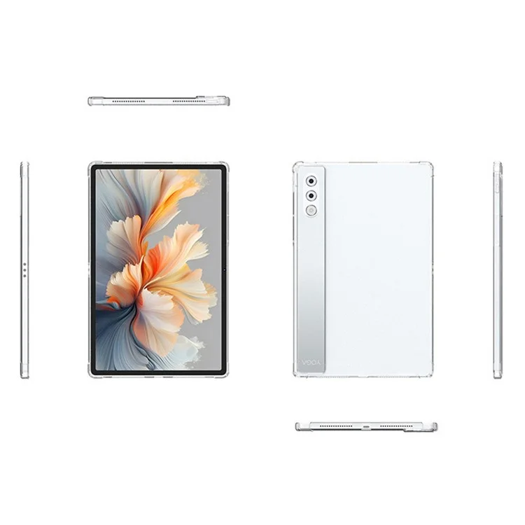 Cover per Lenovo Yoga Tab Plus Custodia Antiurto a Quattro Angoli Trasparente in TPU