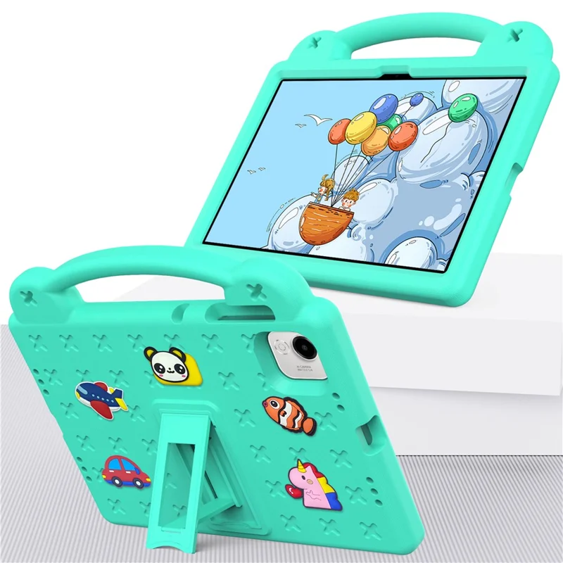 For Honor Pad X9a Case Kids Cartoon Patterns Hand Grip Kickstand Tablet EVA Cover - Green