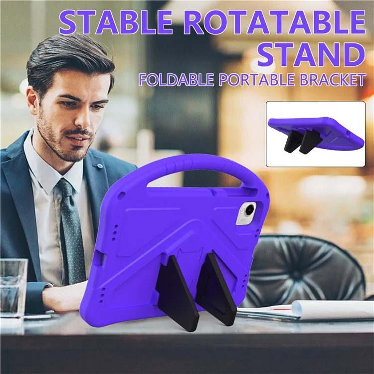 For Honor Pad X9a Case EVA Tablet Cover with Handle Kickstand Children Friendly - Purple