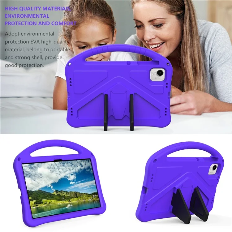 For Honor Pad X9a Case EVA Tablet Cover with Handle Kickstand Children Friendly - Purple