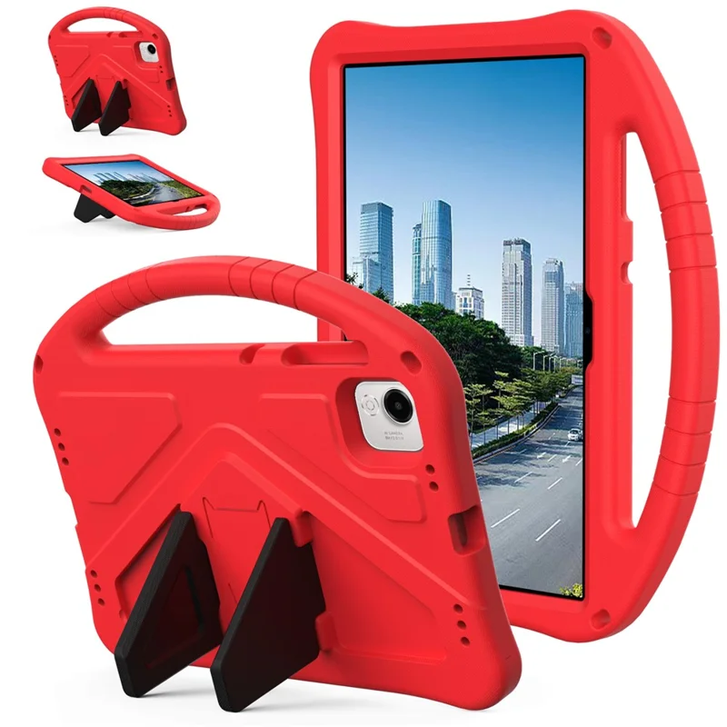 For Honor Pad X9a Case EVA Tablet Cover with Handle Kickstand Children Friendly - Red