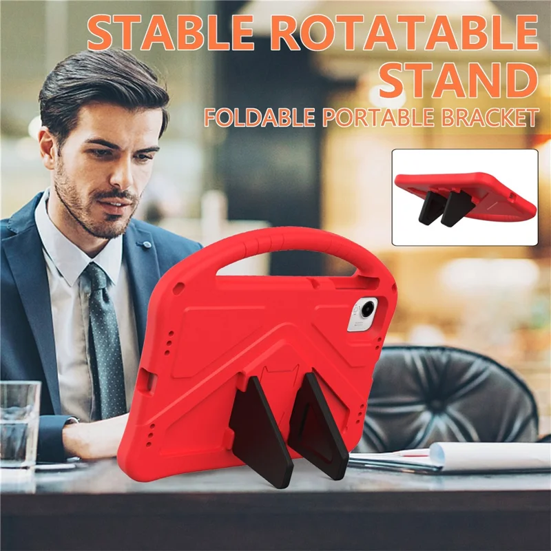For Honor Pad X9a Case EVA Tablet Cover with Handle Kickstand Children Friendly - Red