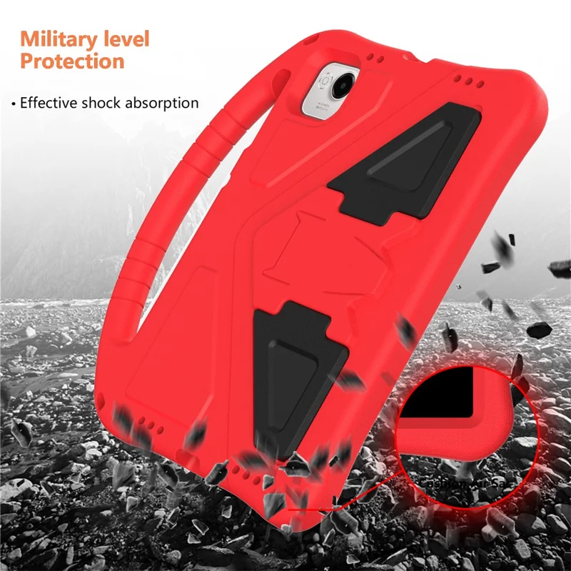 For Honor Pad X9a Case EVA Tablet Cover with Handle Kickstand Children Friendly - Red