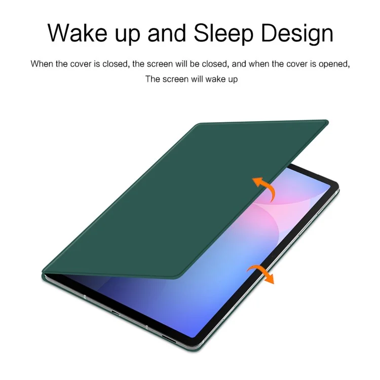 For Samsung Galaxy Tab S10 FE Case Stand Magnetic Leather Tablet Cover with Auto Sleep  /  Wake - Green