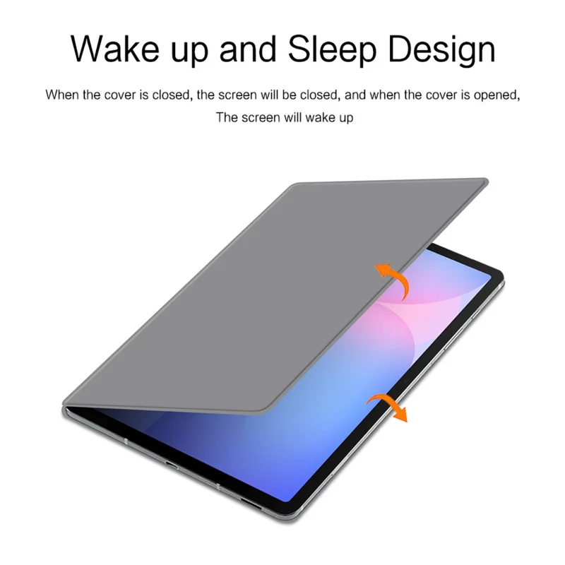 For Samsung Galaxy Tab S10 FE Case Stand Magnetic Leather Tablet Cover with Auto Sleep  /  Wake - Grey