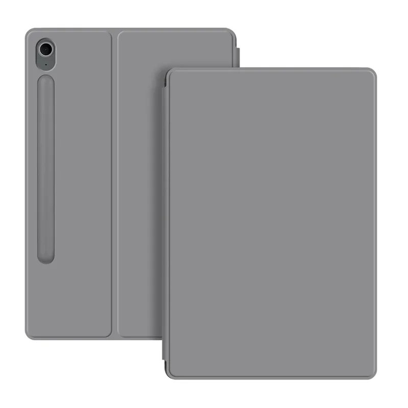 For Samsung Galaxy Tab S10 FE Case Stand Magnetic Leather Tablet Cover with Auto Sleep  /  Wake - Grey