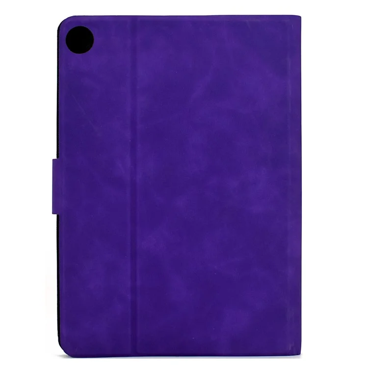Capa para Lenovo Tab M10 (3ª Geração) em Couro Sintético com Compartimentos para Cartões - Roxa