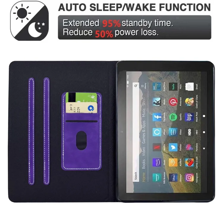 For Lenovo Tab M11 / Xiaoxin Pad 11 2024 Case PU Leather Tablet Cover with Card Slots - Purple