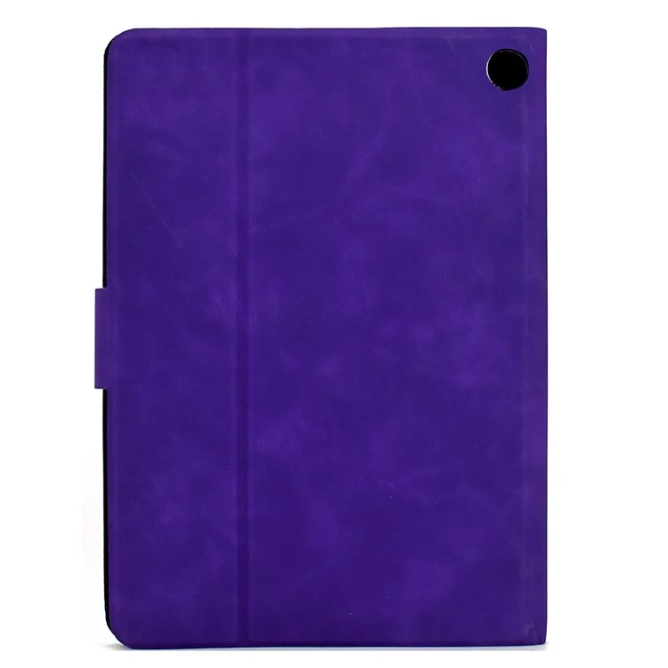 For Amazon Fire 7 (2022) Case PU Leather Tablet Cover with Card Slots - Purple