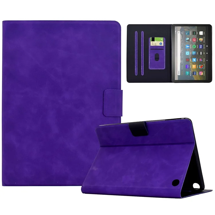 Чехол для Amazon Fire HD 8 (2022) / (2020) из искусственной кожи с отделениями для карт - Фиолетовый