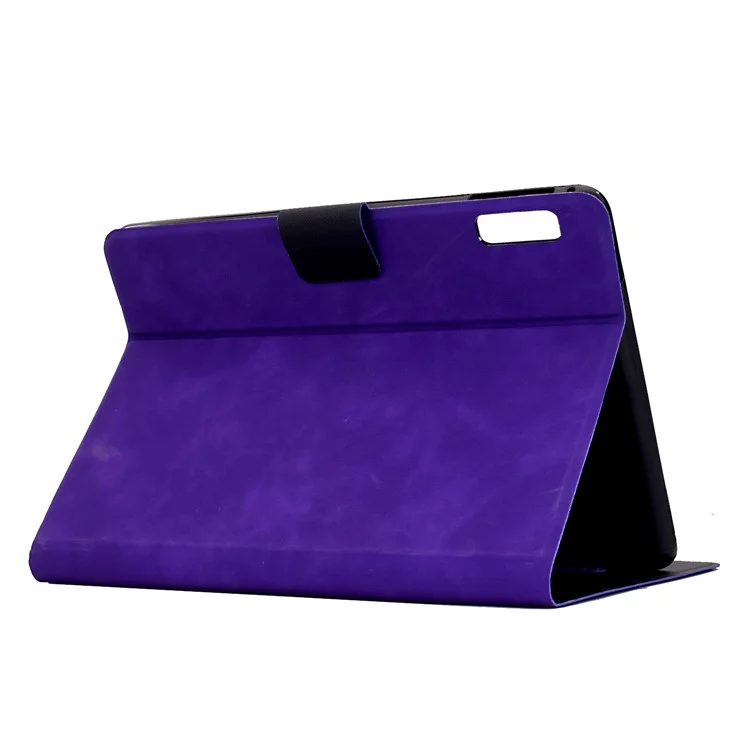 Étui en cuir PU pour Lenovo Tab P11 Gen 2 avec emplacements pour cartes - Violet