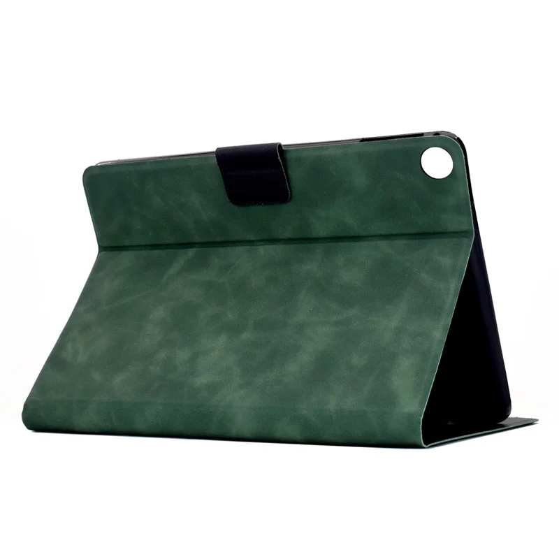 For Samsung Galaxy Tab A9 Case PU Leather Tablet Cover with Card Slots - Green