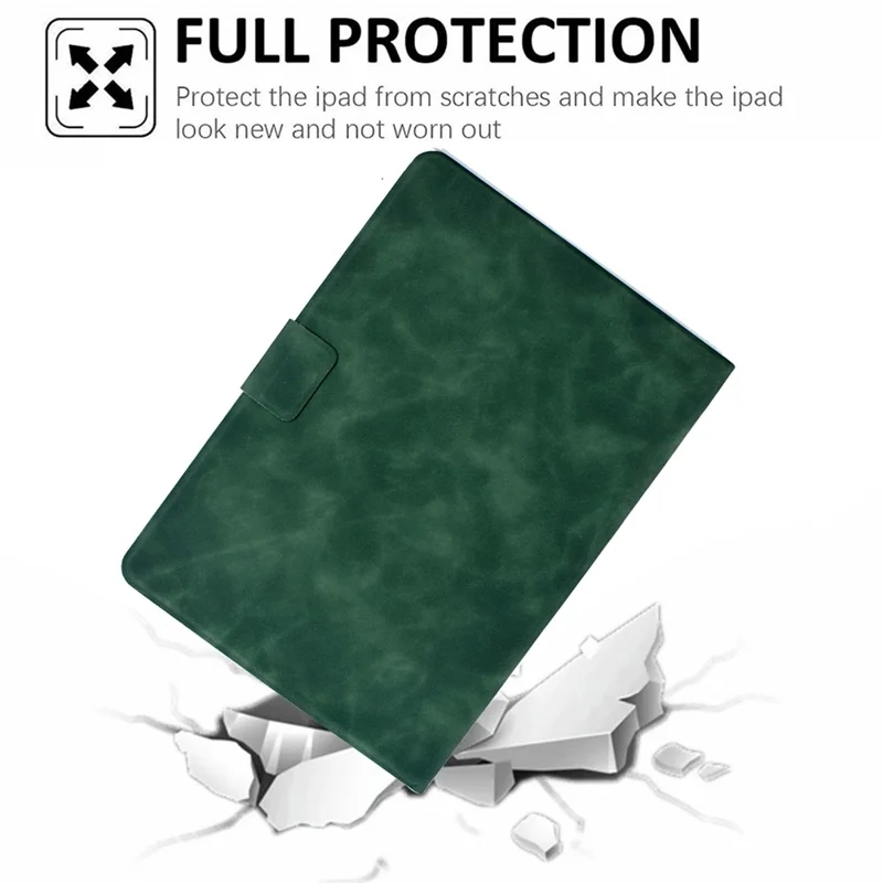 For Samsung Galaxy Tab A9 Case PU Leather Tablet Cover with Card Slots - Green