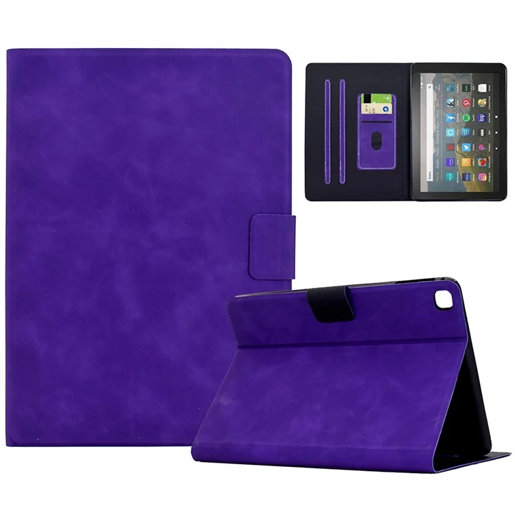 Tablet Hülle für iPad 10.2 (2021) / (2020) / (2019) / Air 10.5 Zoll (2019) / Pro 10.5 Zoll (2017) PU Leder Hülle mit Kartenfächern - Lila