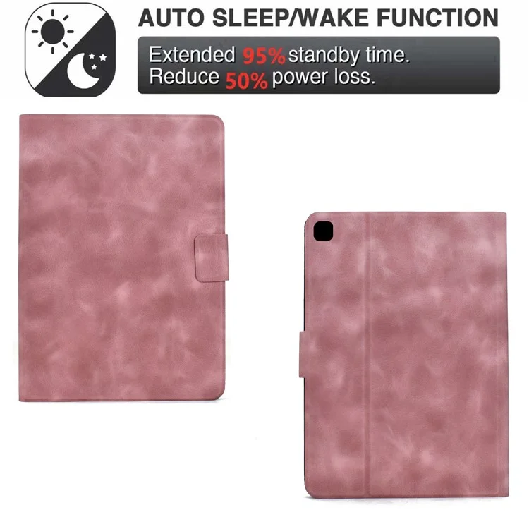 Étui pour tablette iPad 10,2 (2021) / (2020) / (2019) / Air 10,5 pouces (2019) / Pro 10,5 pouces (2017) Housse en cuir PU avec emplacements pour cartes - Rose