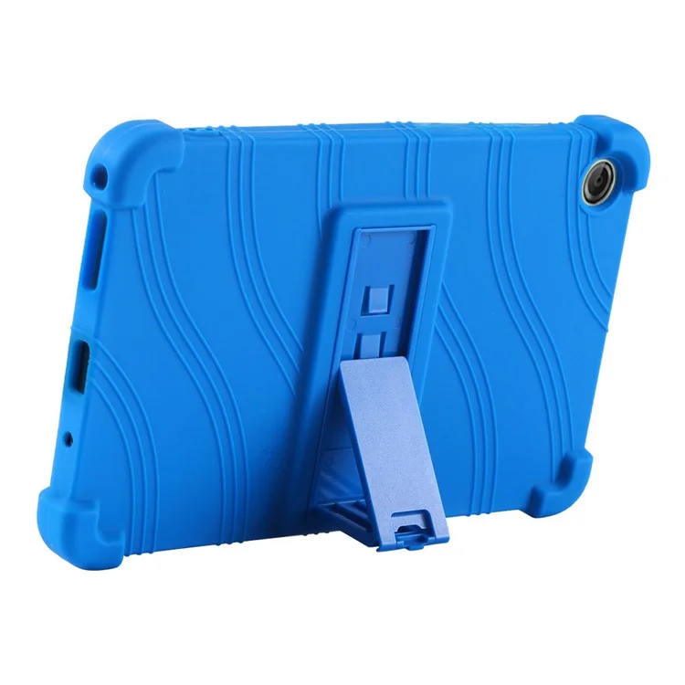 Funda de silicona con soporte para Lenovo Tab K9 / Tab One Cubierta protectora resistente - Azul oscuro