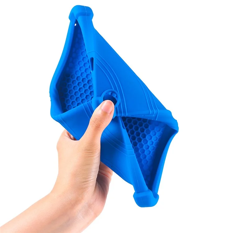 Funda de silicona con soporte para Lenovo Tab K9 / Tab One Cubierta protectora resistente - Azul oscuro