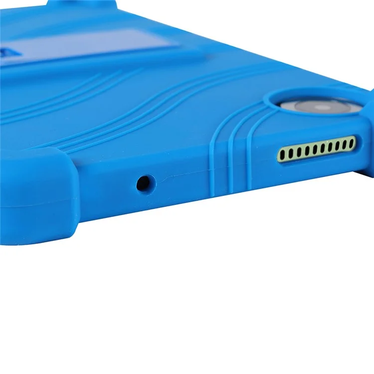 Funda de silicona con soporte para Lenovo Tab K9 / Tab One Cubierta protectora resistente - Azul oscuro