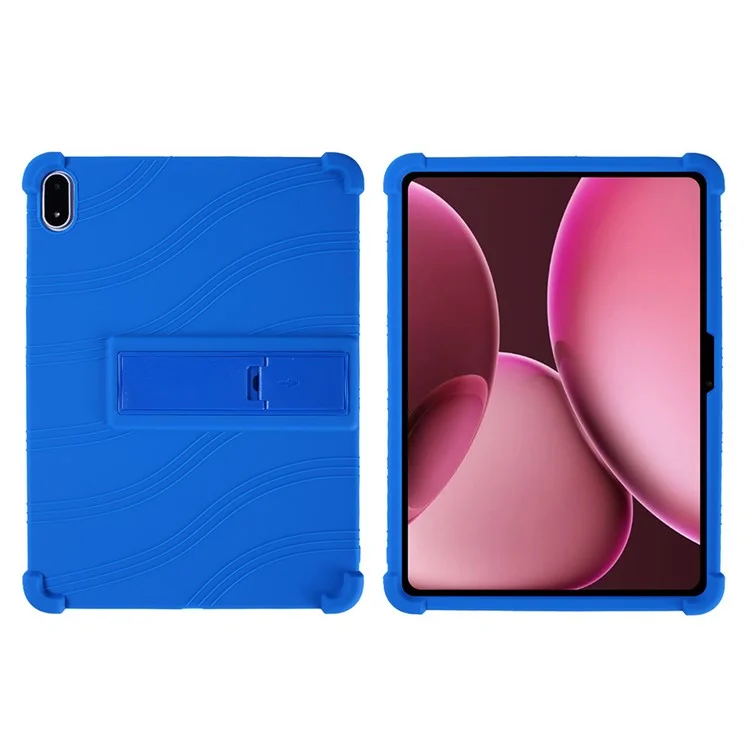 Funda de Silicona con Soporte para Oppo Pad 4 Pro - Cubierta Protectora Resistente, Azul Oscuro