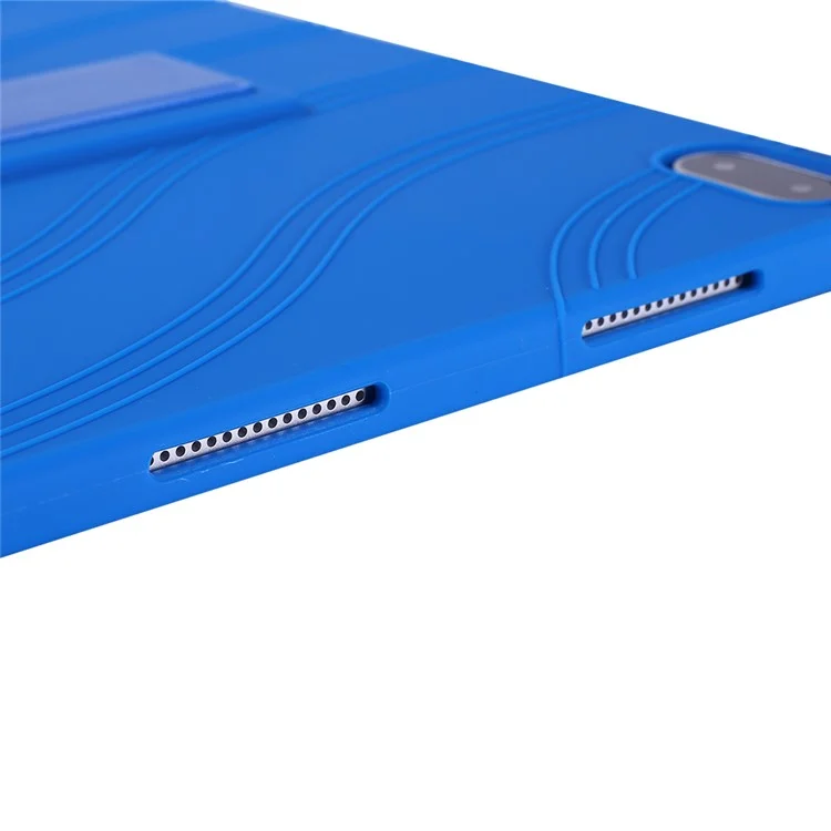 Funda de Silicona con Soporte para Oppo Pad 4 Pro - Cubierta Protectora Resistente, Azul Oscuro