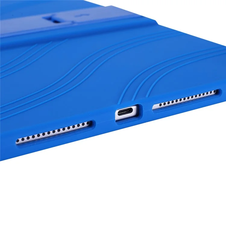 Funda de Silicona con Soporte para Oppo Pad 4 Pro - Cubierta Protectora Resistente, Azul Oscuro