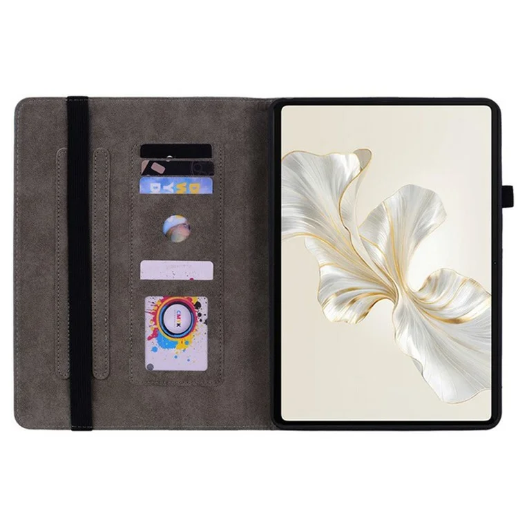 Funda para Honor Pad X9a con Soporte para Tarjetas, Cuero Antiarañazos con Estampado de Rosa - Rosa