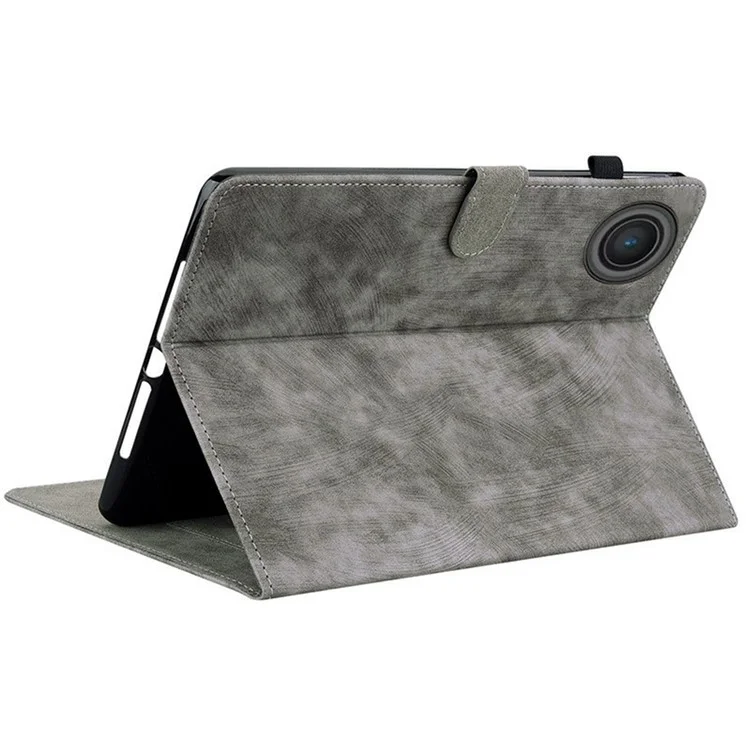Pour Lenovo Tab TB311FU Étui Motif Tigre Anti-Rayures Housse de Tablette en Cuir PU - Gris