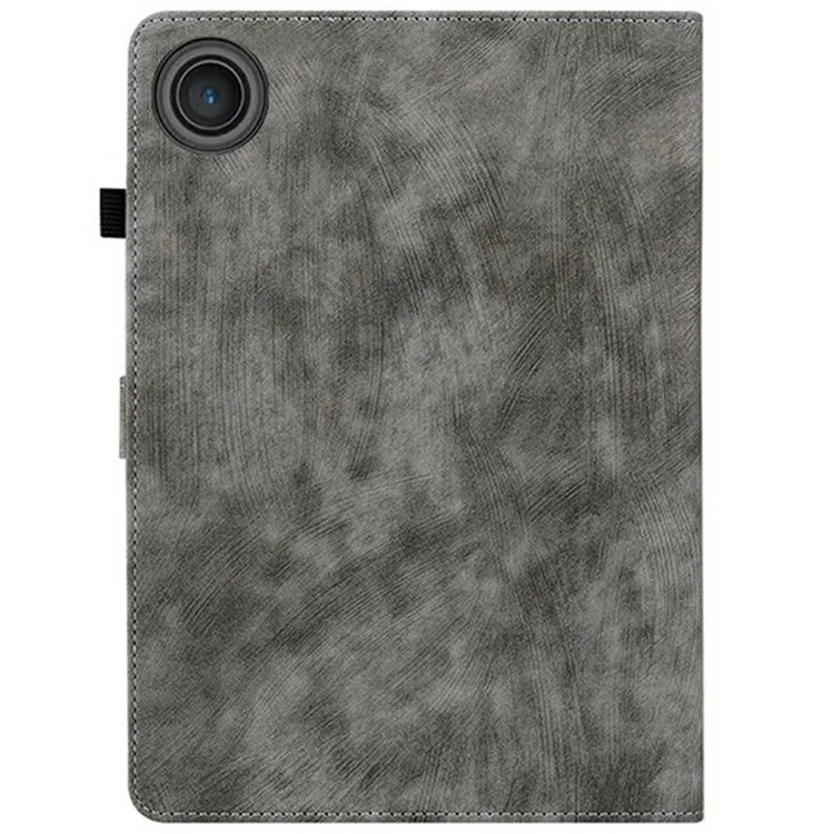 Pour Lenovo Tab TB311FU Étui Motif Tigre Anti-Rayures Housse de Tablette en Cuir PU - Gris