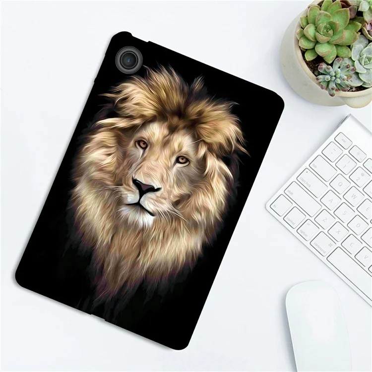 Per Lenovo Tab TB311FU Custodia TPU Stampa a Motivi Sottile Copertura Protettiva Tablet - Leone