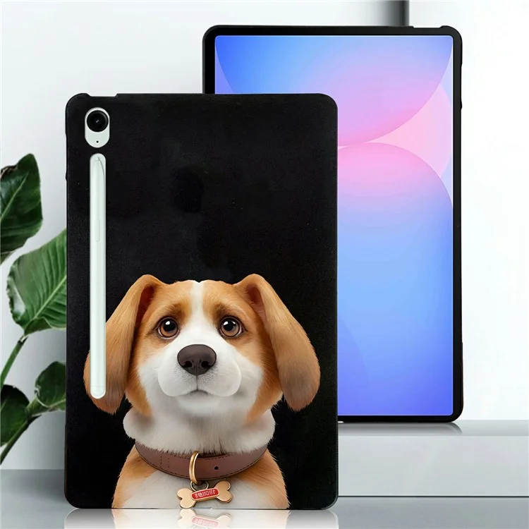 Pour Samsung Galaxy Tab S10 FE+ Étui à Motif Imprimé Housse de Protection Fine en TPU - Harrier Beagle