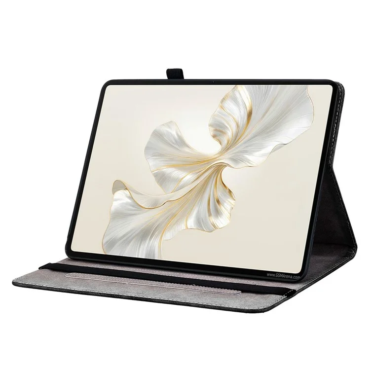 Funda de Cuero para Tablet For Honor Pad X9a con Patrón Impreso, Soporte y Ranuras para Tarjetas - Cabeza de León