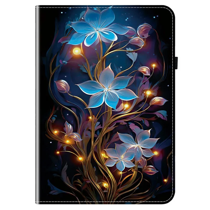For Honor Pad X9a Leather Case Pattern Printed Stand Tablet Cover with Card Slots - Small Lantern Flower