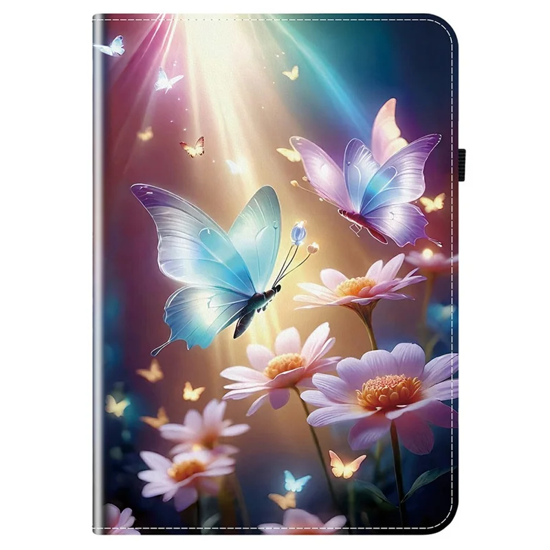 For Honor Pad X9a Leather Case Pattern Printed Stand Tablet Cover with Card Slots - Butterfly Floral