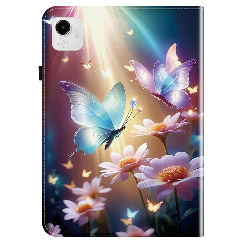 For Honor Pad X9a Leather Case Pattern Printed Stand Tablet Cover with Card Slots - Butterfly Floral