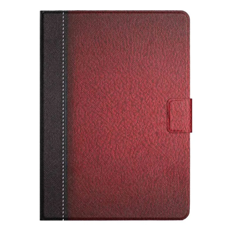Pour Samsung Galaxy Tab A8 10.5 (2021) / X205 / X200 / Tab A8 10.5 (2022) Bi-color Splicing PU Leather Tablet Case with Stand Card Holder with Auto Wake / Sleep - Rouge