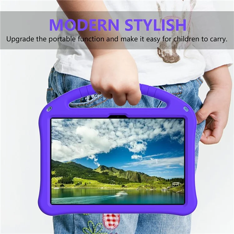 For Doogee U11  /  U11 Pro Case EVA Tablet Cover with Handle Kickstand Children Friendly - Purple