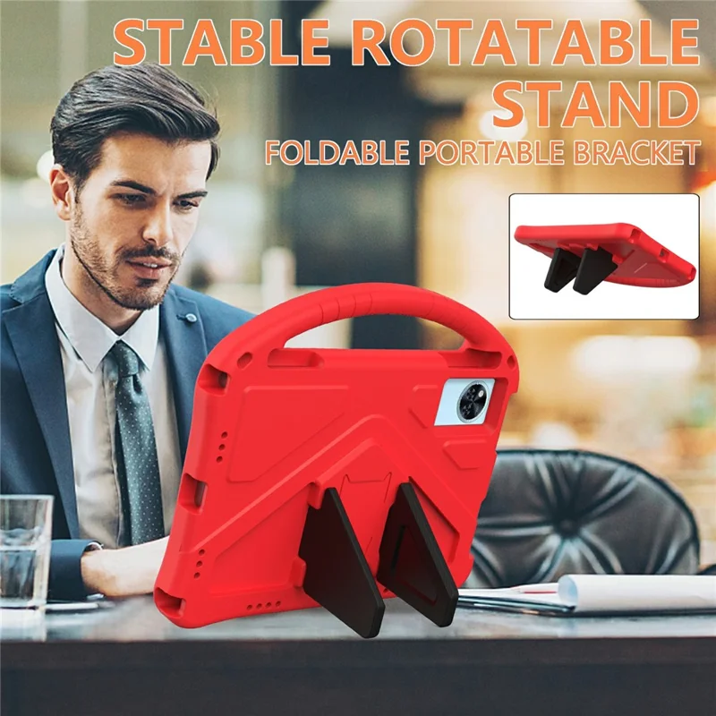 For Doogee U11 / U11 Pro / Infinix XPAD 30E Case EVA Tablet Cover with Handle Kickstand Children Friendly - Red