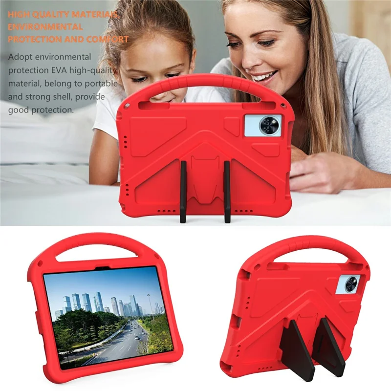 For Doogee U11 / U11 Pro / Infinix XPAD 30E Case EVA Tablet Cover with Handle Kickstand Children Friendly - Red