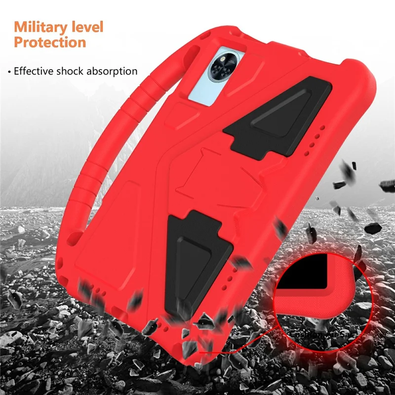 For Doogee U11 / U11 Pro / Infinix XPAD 30E Case EVA Tablet Cover with Handle Kickstand Children Friendly - Red