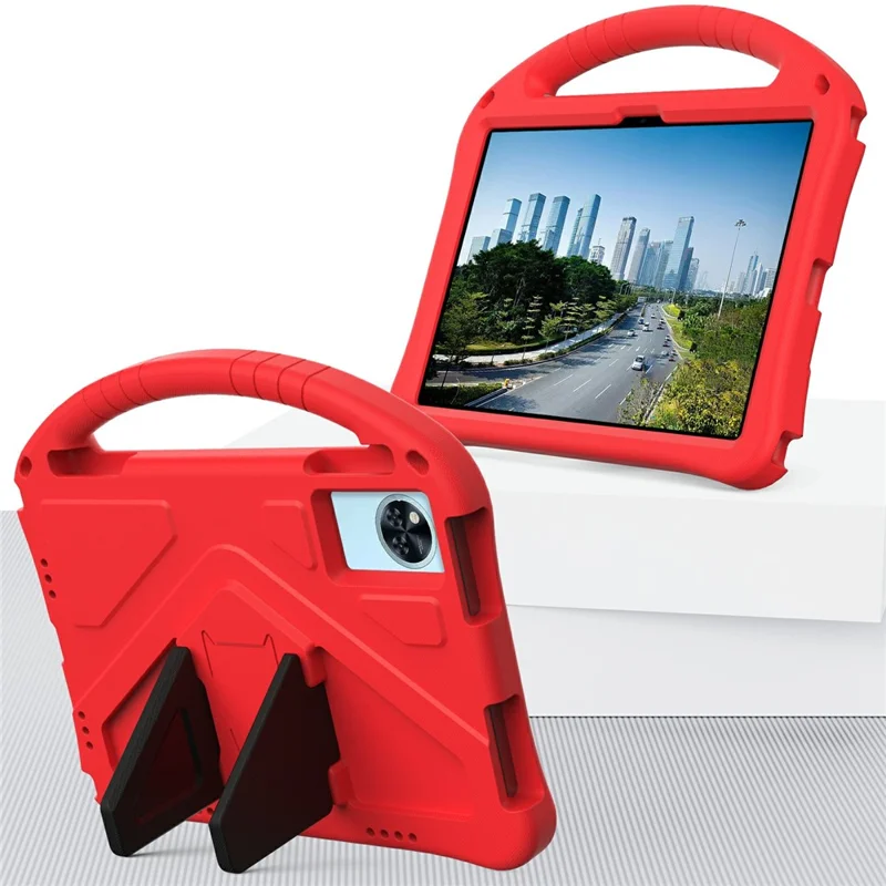 For Doogee U11 / U11 Pro / Infinix XPAD 30E Case EVA Tablet Cover with Handle Kickstand Children Friendly - Red