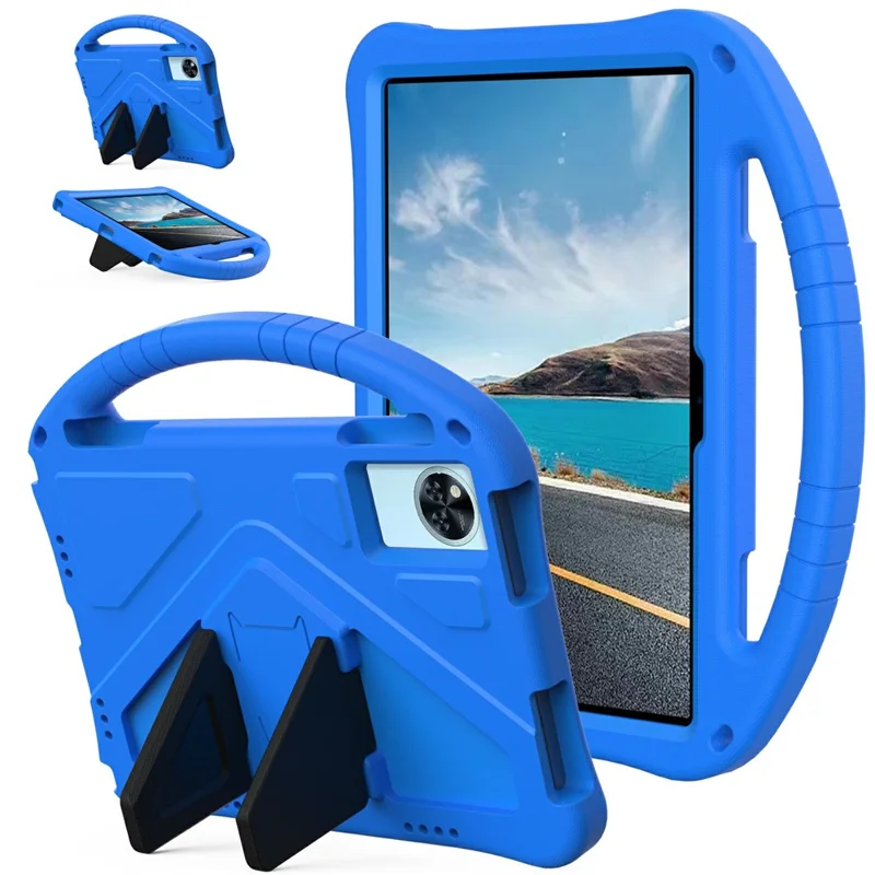 غطاء لوحي من مادة EVA لهاتف Doogee U11 / U11 Pro مع مقبض وحامل مناسب للأطفال - أزرق