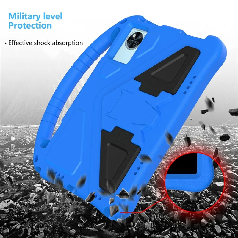 غطاء لوحي من مادة EVA لهاتف Doogee U11 / U11 Pro مع مقبض وحامل مناسب للأطفال - أزرق