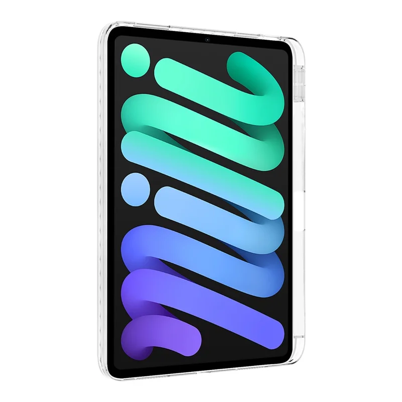 For iPad (2025)  /  10.9 (2022) Case Mirror Acrylic TPU Shockproof Tablet Cover with Pen Slot - White