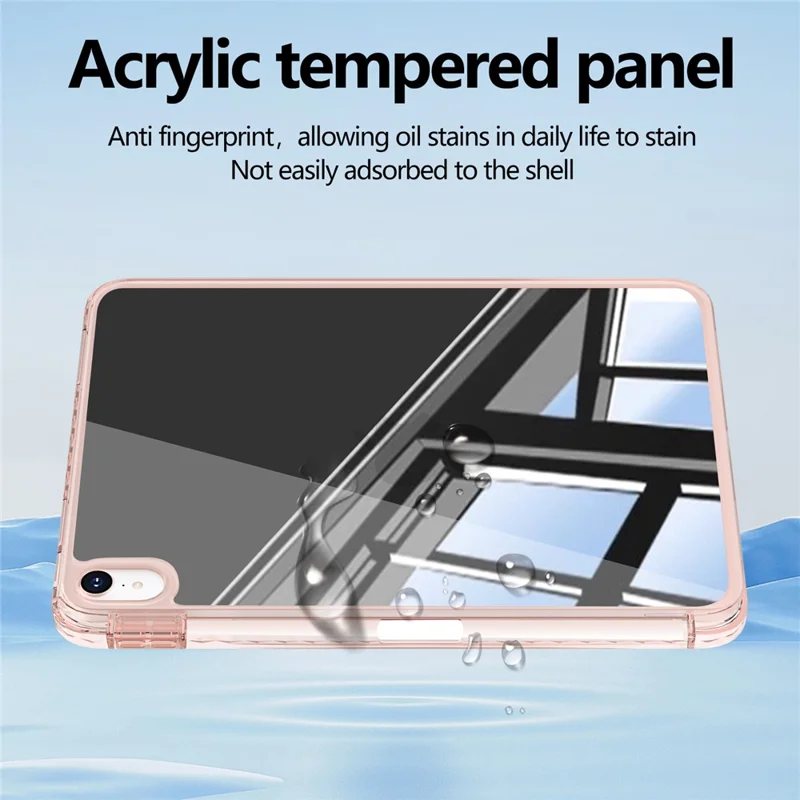 Mirror Acrylic TPU Tablet Case with Pen Slot For iPad Air 11 (2025)  /  (2024)  /  Air (2022)  /  (2020)  /  Pro 11 (2022)  /  (2021)  /  (2020)  /  (2018) - Pink
