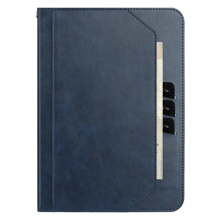 Stand Case for Samsung Galaxy Tab S6 Lite (2024) / (2022) / (2020) Auto Wake / Sleep PU Leather Tablet Cover with Wallet / Hand Strap - Blue