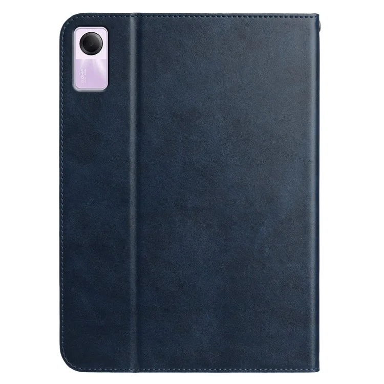 Pour Xiaomi Redmi Pad SE Étui Support avec Activation/Mise en Veille Automatique, Housse de Tablette en Cuir PU avec Portefeuille / Dragonne - Bleu